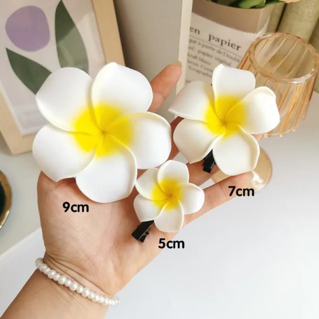 Flower Hairpin, Beach themed Artificial Flower Headpiece, Eggflower Hairpin, Summer Vacation Destination Bridal Hairpin, Women's Headpiece 9Cm - Shop at LoveMi