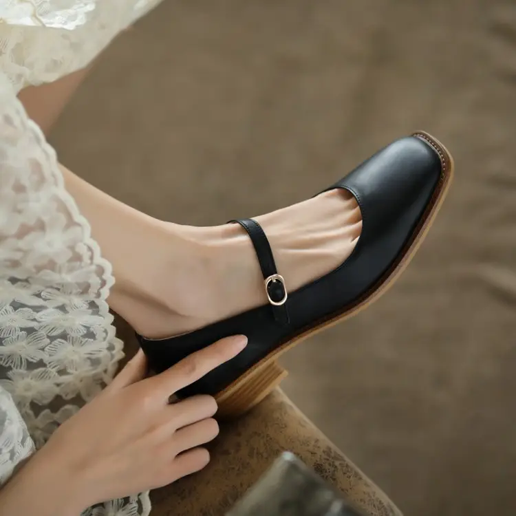 Thick-heeled Women's Singles Shoes