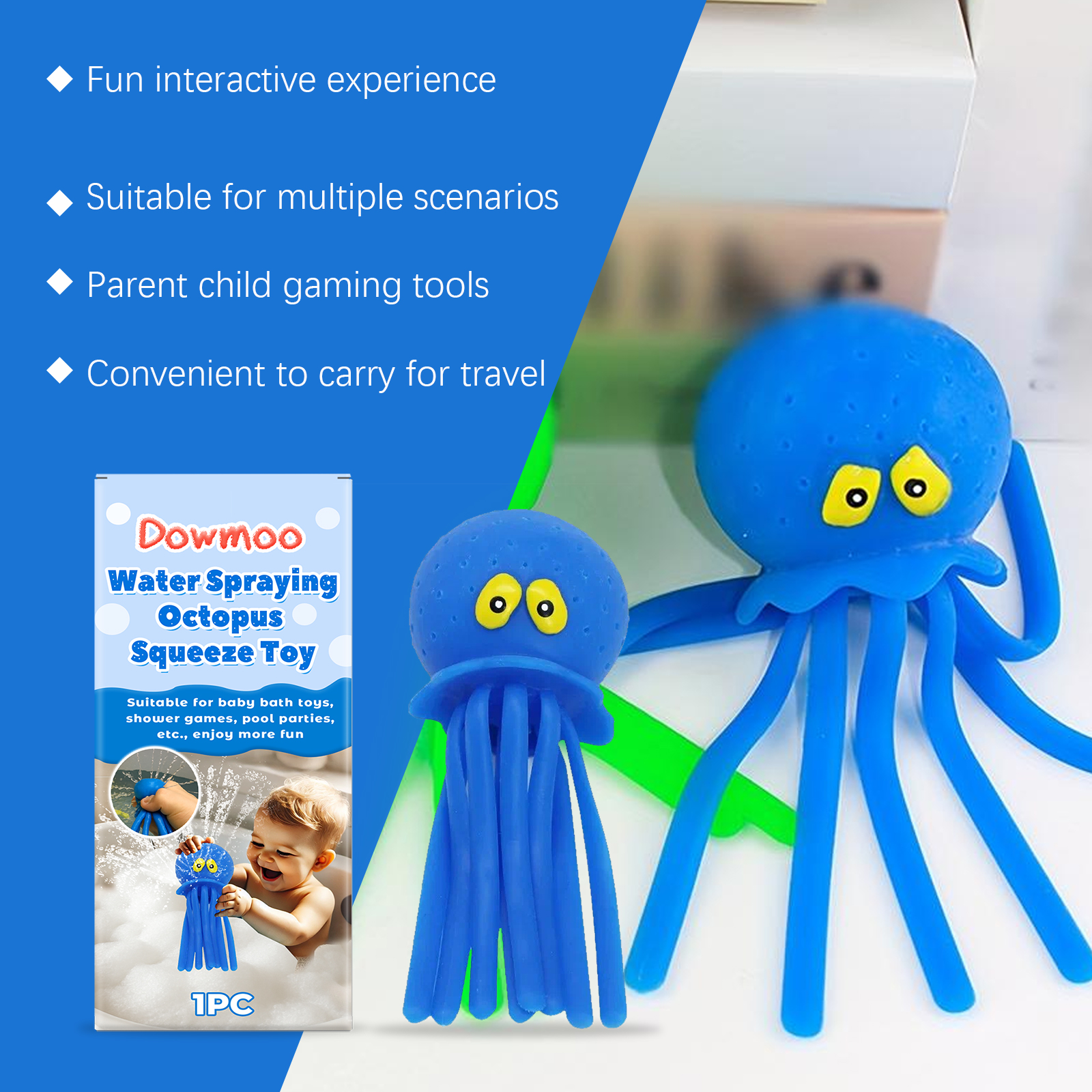 Water Spraying Octopus Bath Toy