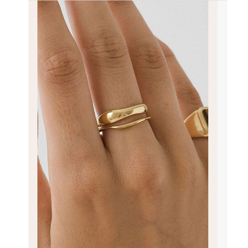 European And American Simple Index Finger Ring Couple