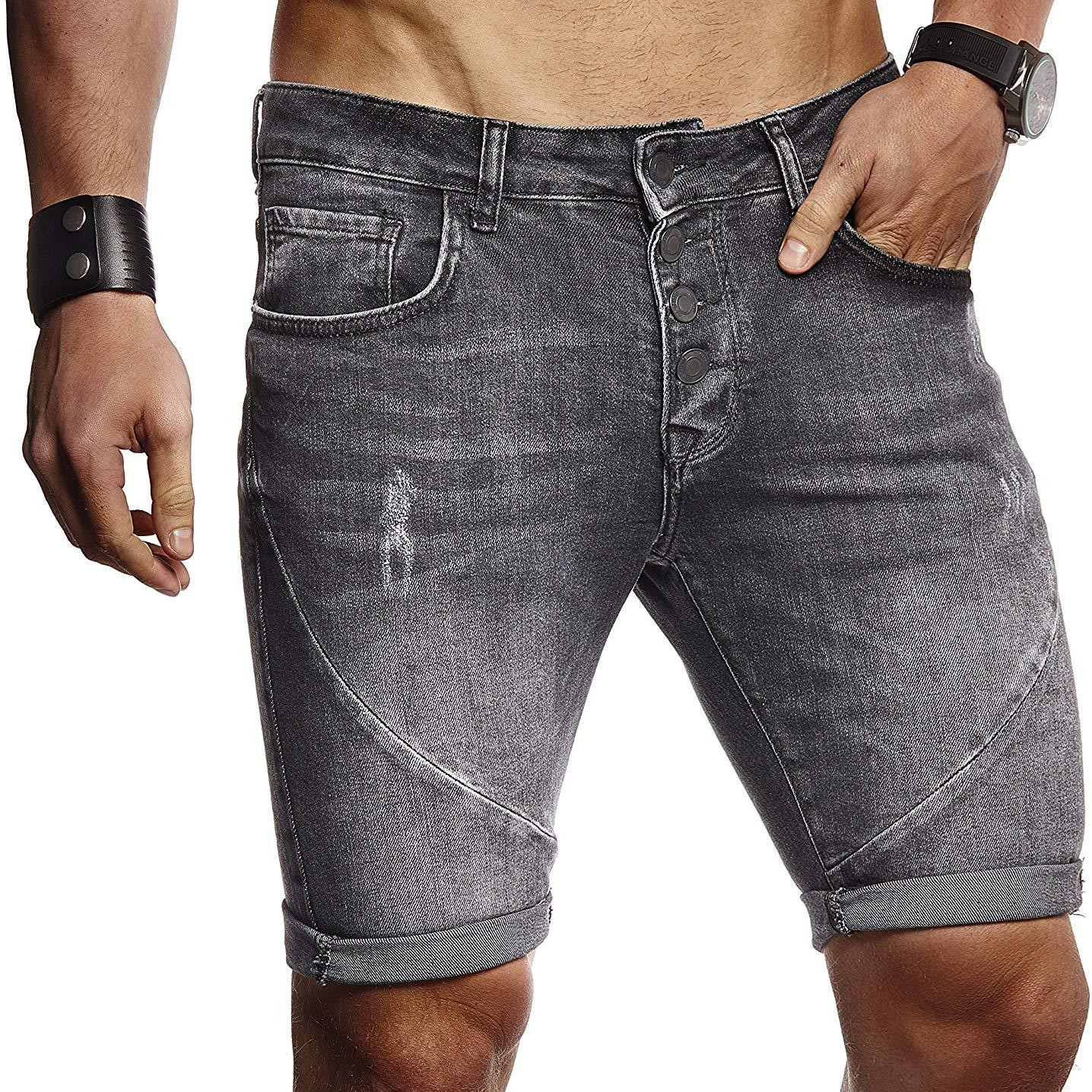 Title 7, Shorts vaqueros casuales rotos para hombre Dise...