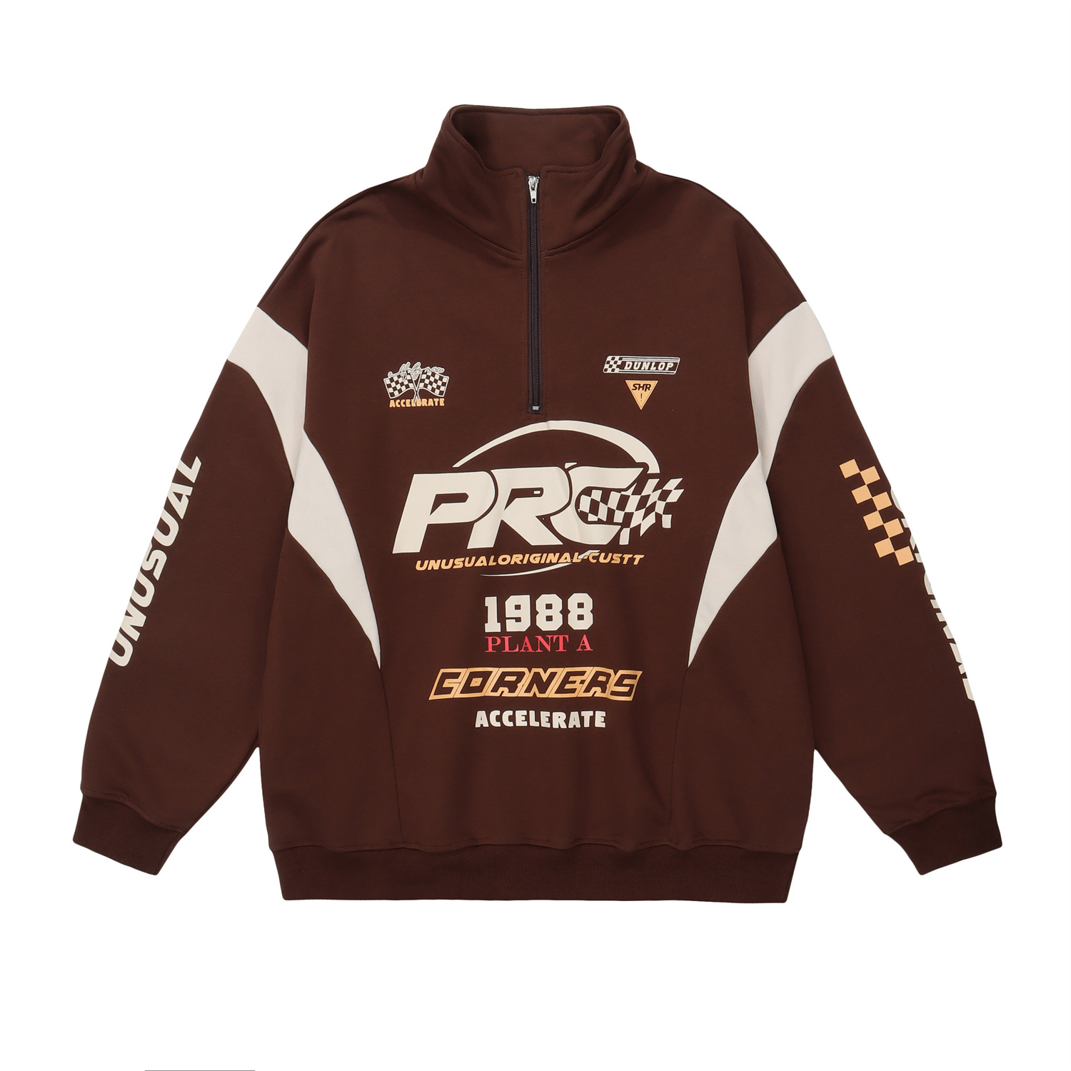 American Retro Street Terry Turtleneck Sweater