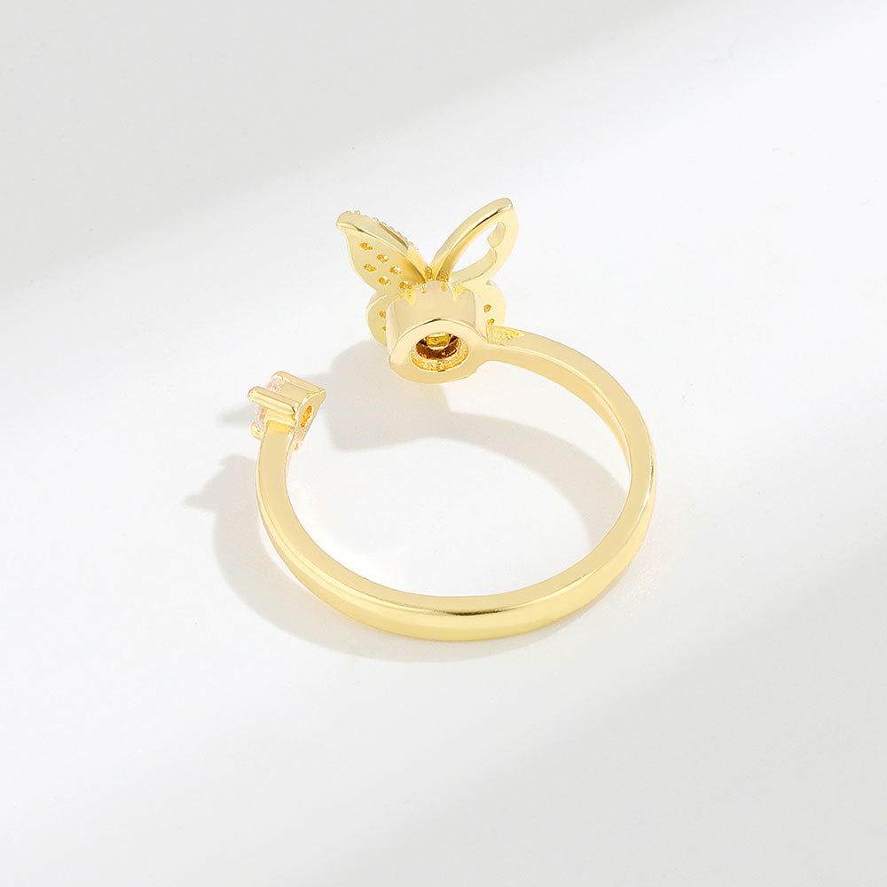 Women's Fashion Rotatable Three-dimensional Butterfly Ring