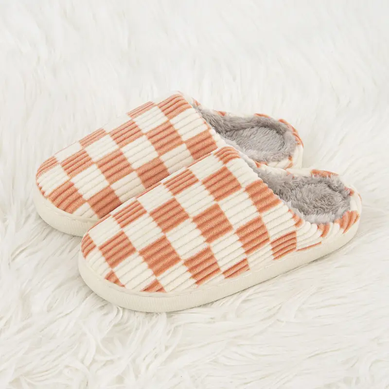 Women's Classic Chessboard Slippers