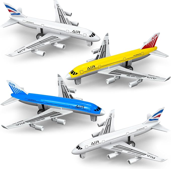 Metal Pull-Back Airplane Toys For Kids