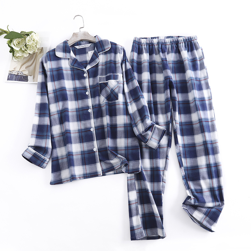 Title 19, Checkered Pure Cotton Womens Pajamas Set Home ...