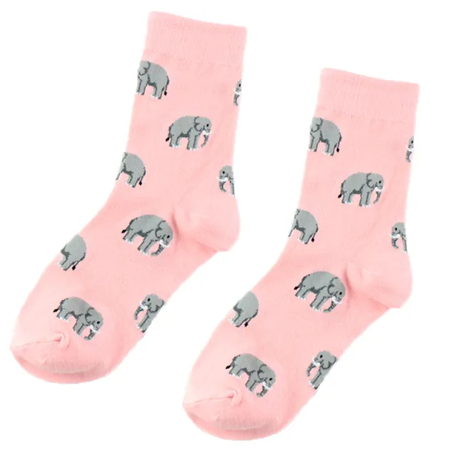 Spring Autumn And Winter Women's Cartoon Animal Middle Tube Socks Elephant - Shop at LoveMi