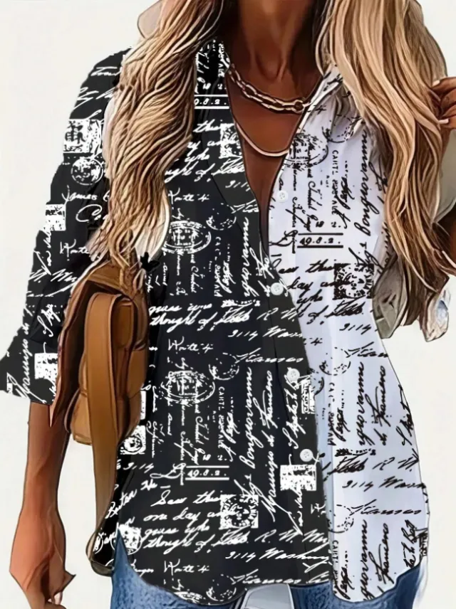 Women's Spring Summer Long Sleeve Casual Shirt Multicolour - Shop at LoveMi