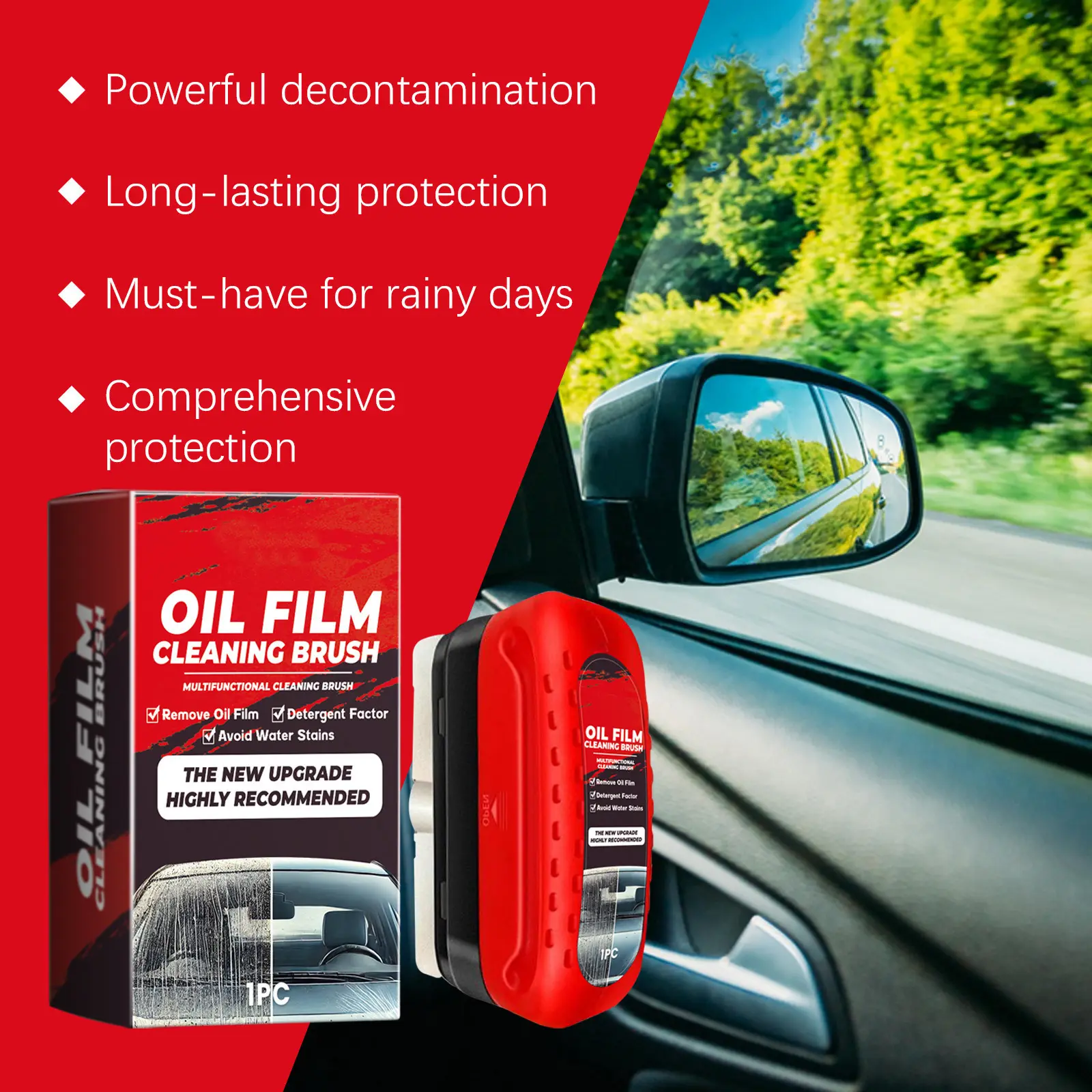 Automotive Oil Film Cleaning Brush, Windshield Cleaner