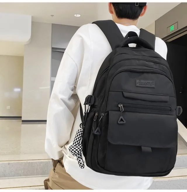 Men's Large Capacity Versatile Travel Casual Backpack Simple New Style Black - Shop at LoveMi