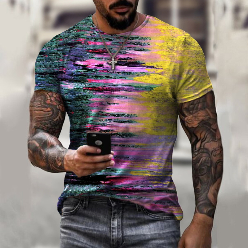 Men's 3D Printed Short Sleeve Top