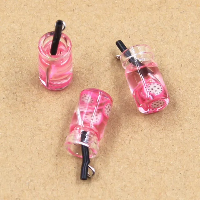 Fruit Glass Bottle DIY Jewelry Accessories Keychain Pendant 4Tyle - Shop at LoveMi