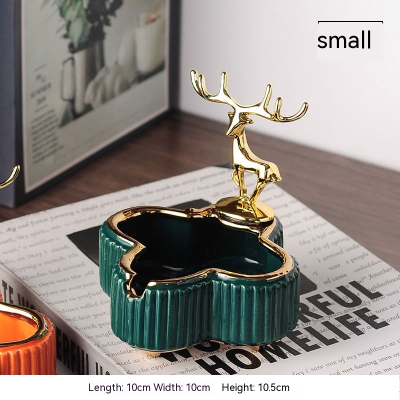 Small Green Gold Ashtray