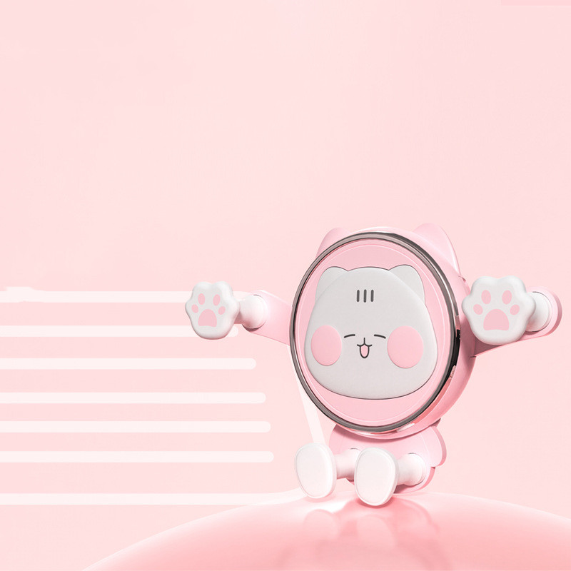 Car Bracket Car Navigation Cartoon Cute Women