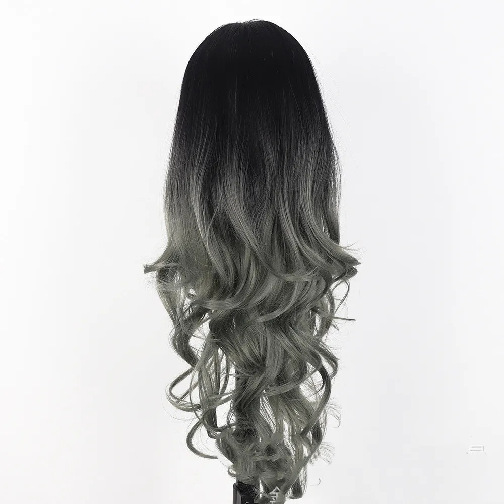 The New Rose Net Wig Is Thin And Straight With Long Curls - Black