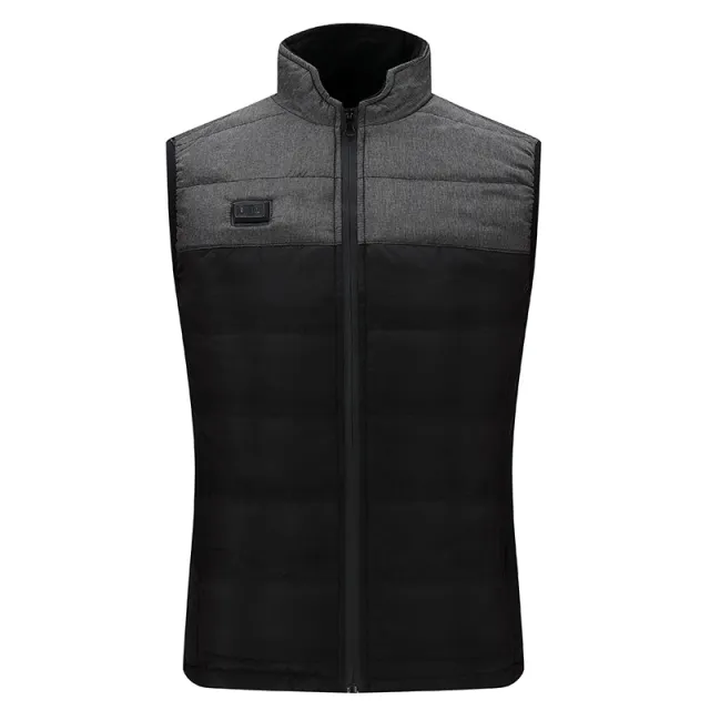 Intelligent Thermostatic Electric Heating Vest Waterproof Double control Blouse Zone9 Black - Shop at LoveMi