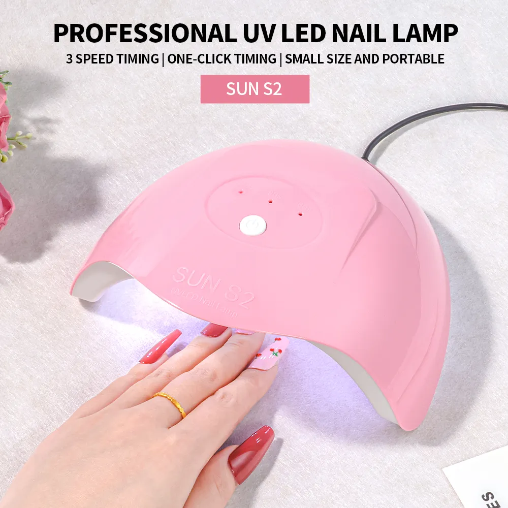 LED Nail Lamp, Nail Dryer Gel Nail Polish Curing LED UV Light With 4 Timers Automatic Sensor LCD Display Professional Nail Art Tools Accessories Fo...