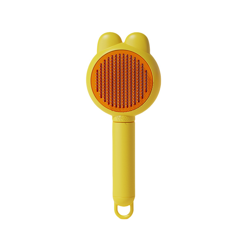 Cat Brushes For Indoor Cats Dog Brush For Shedding With Metal Cat Comb Self Cleaning Pet Hair Brush With Release Button For Grooming Kitten