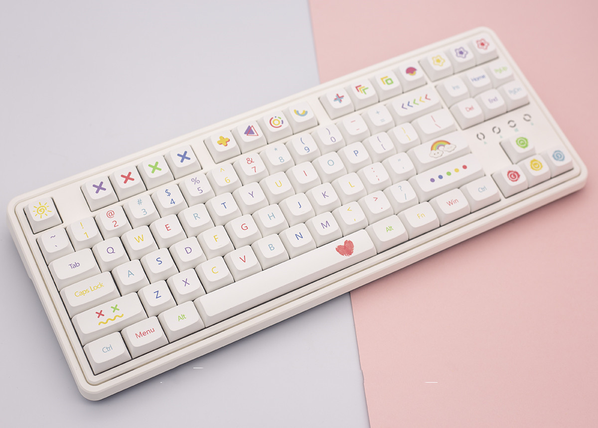 أغطية مفاتيح قلم ألوان بتقنية السوبليميشن من Xda Height PBT