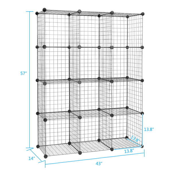 12-Cube Organizer Cube Storage Storage Shelves Wire Cube Storage Origami... 2
