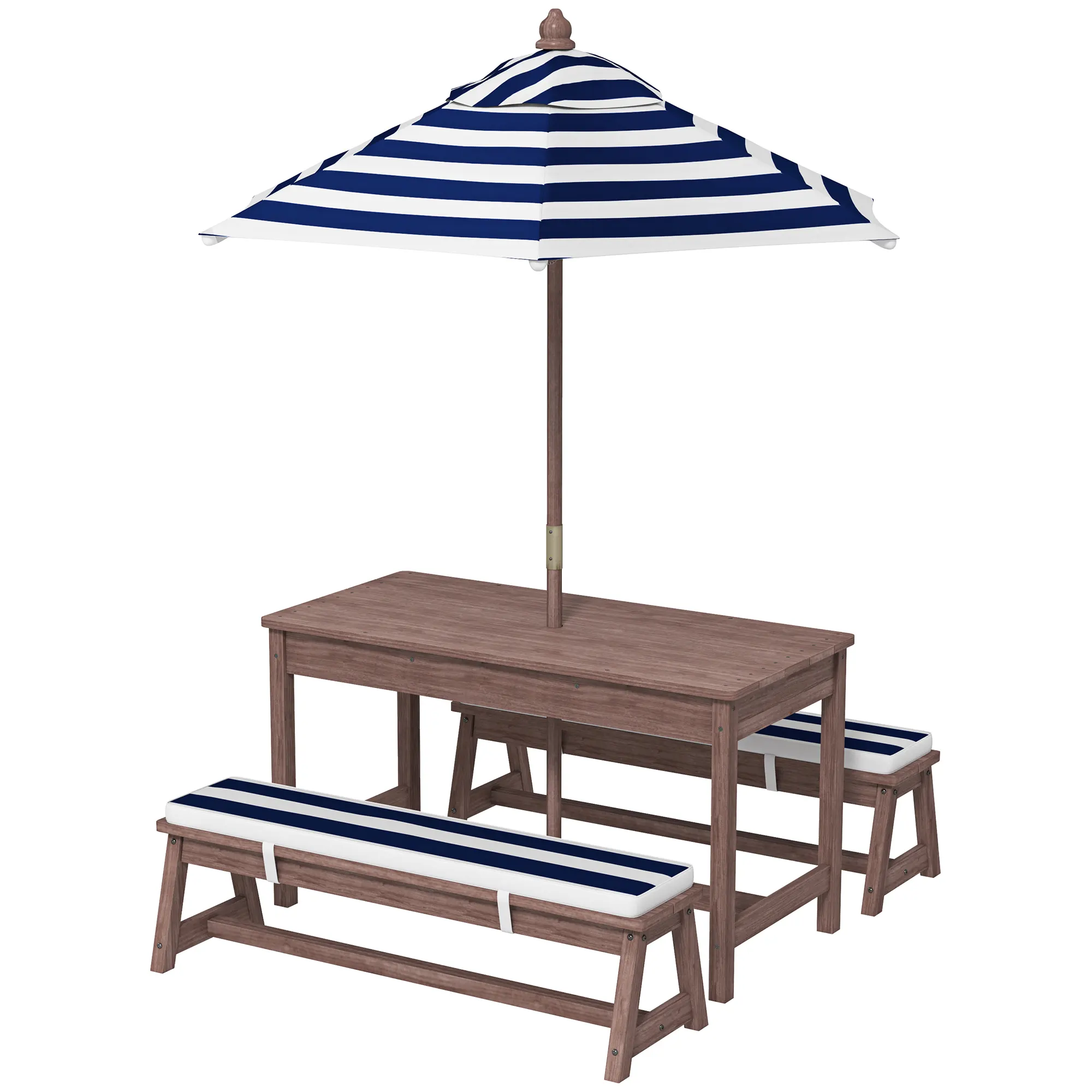 Outdoor Wooden Kids Picnic Table & Bench