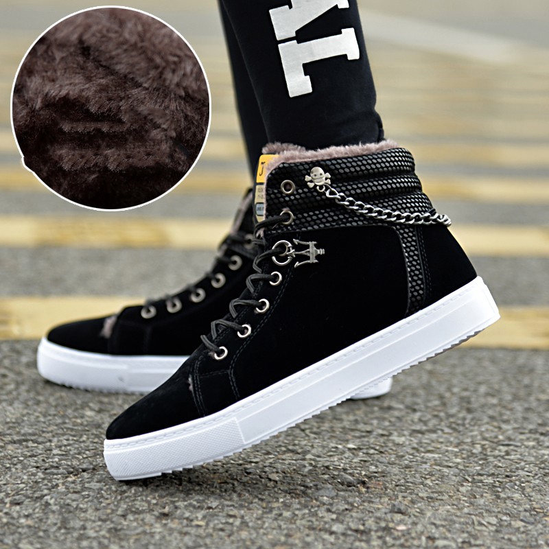 Casual Fashion Sneakers Men's Fleece-lined Sneakers - Image 1