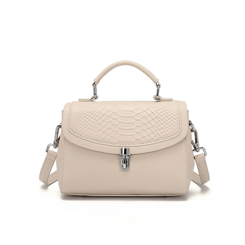 Fashion Pressed One-shoulder Diagonal Leather Handbags