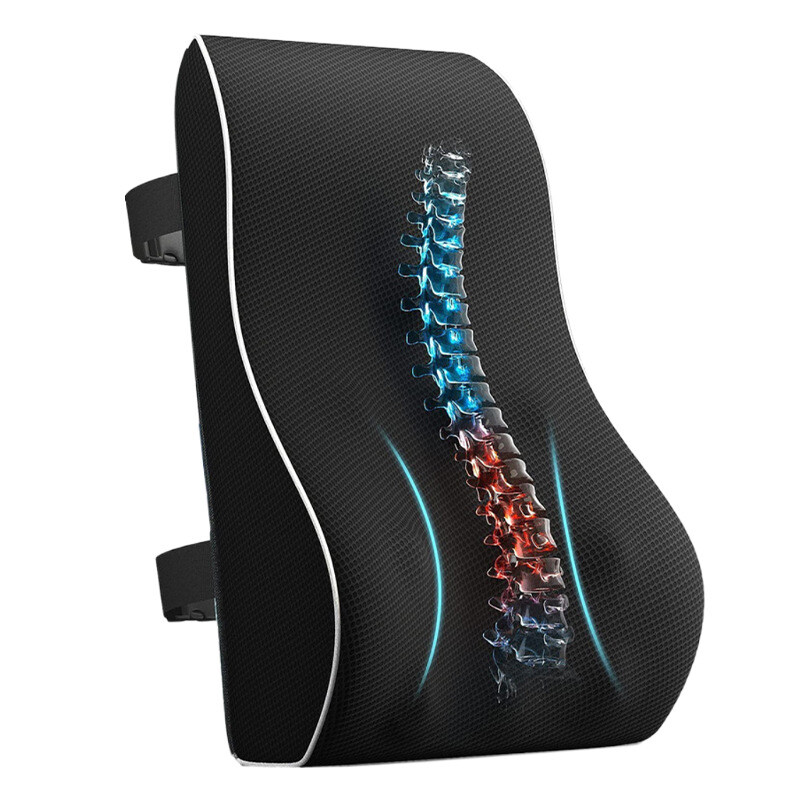 Lumbar Back Support Cushion Car Seat Wheelchair Office Chair Pillow Memory Foam. 5