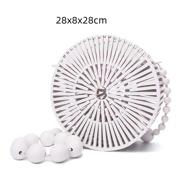 Bamboo woven bag White - Shop at LoveMi