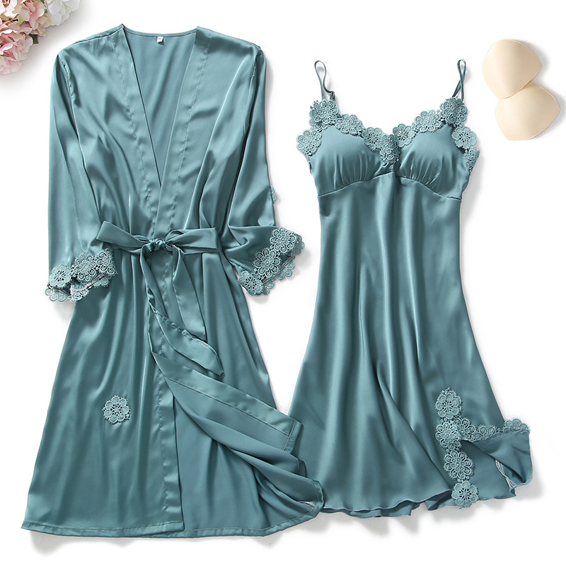 Title 1, V-neck Lacy Nightdress Set