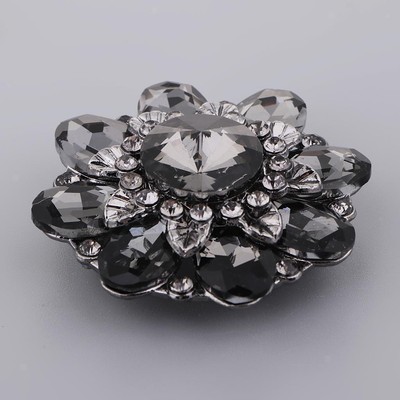 Sparkly 4.6cm Alloy Rhinestone Black Black Black Black