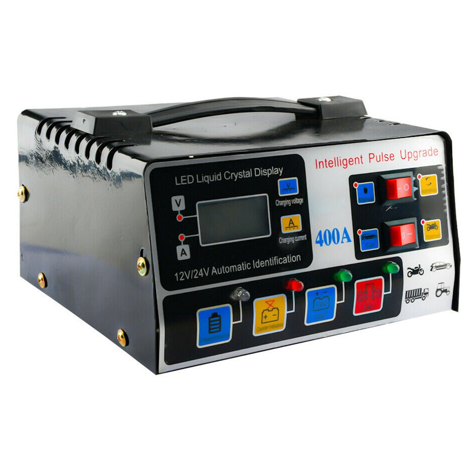 400W Heavy Duty Smart Car Battery Charger Automatic Pulse Repair Trickle UK