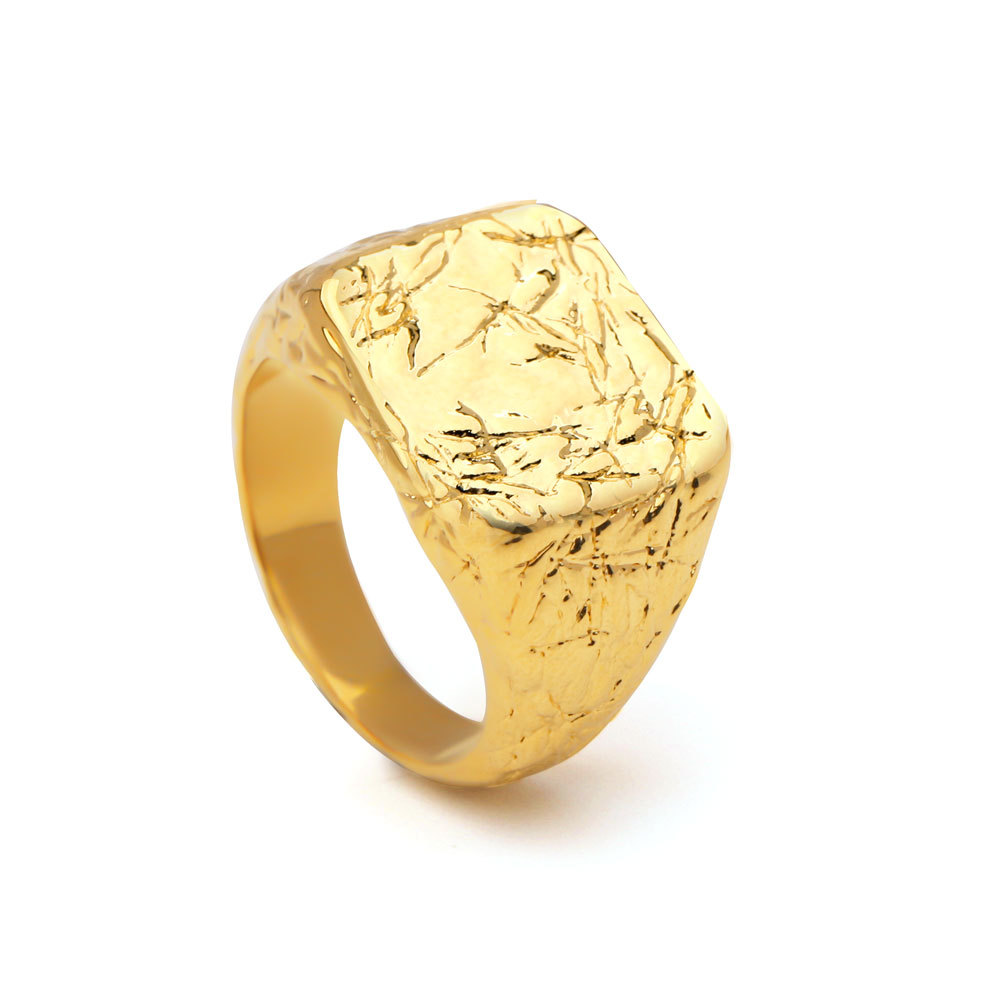 Title 5, Tree Bark Tekture Ring Niche Design Fashion