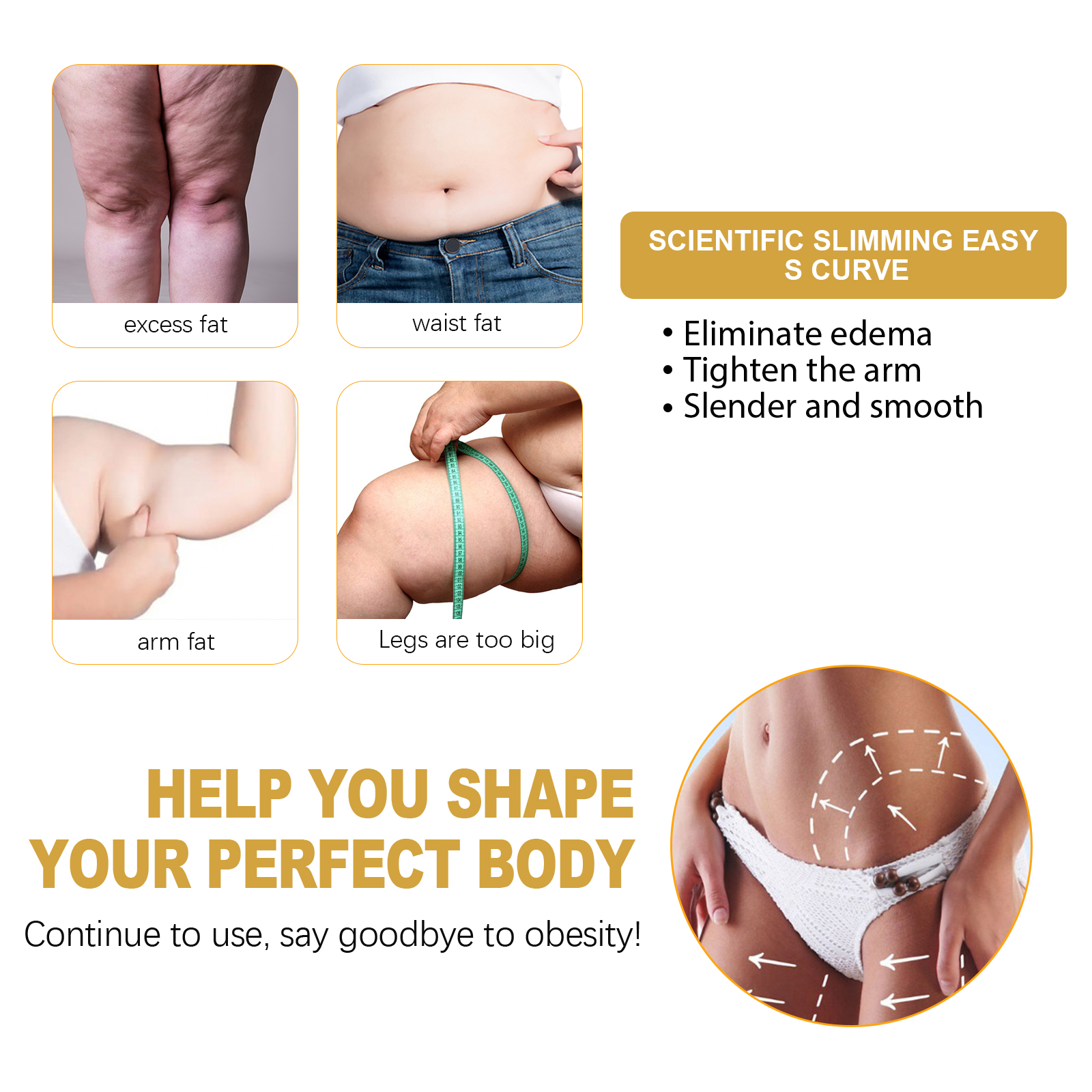 Ginger Slimming Body Cream, Anti-Cellulite Firming Fat Burning Massage Lotion For Shaping Waist, Belly, Thighs, 50g — foto 6