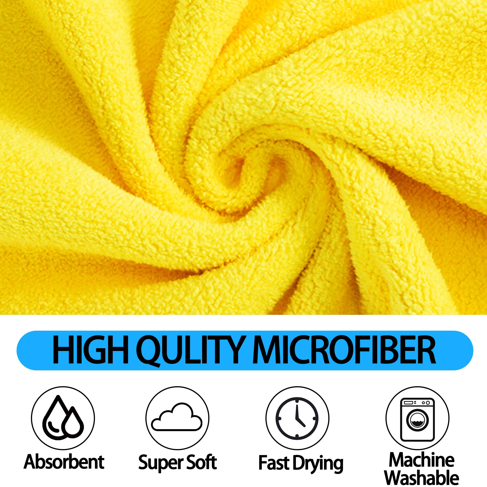 Dog towels for drying dogs, drying towel, dog bath towel, quick-drying pet dog and cat towels, soft fiber towels robe super absorbent quick drying soft microfiber pet towel for dogs, cats yellow