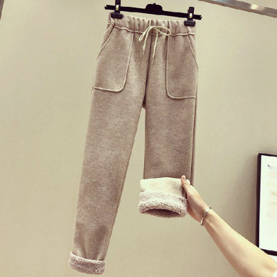 Title 5, Plus Velvet Sports Pants Thick Casual Pants Loo...