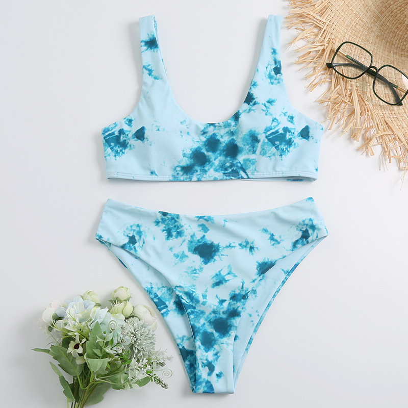 Title 2, Female Split Double-sided Swimsuit Sexy Tie-dye...