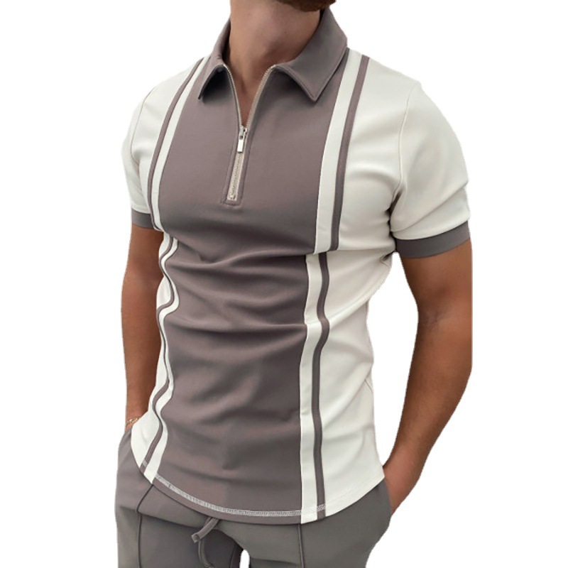 Striped Lapel Slim Fit Casual Shirt With Ivory Stripes