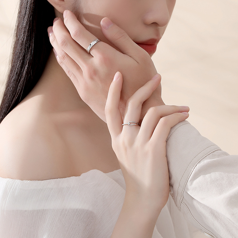 925 Sterling Silver Rupert's Tears Couple Ring