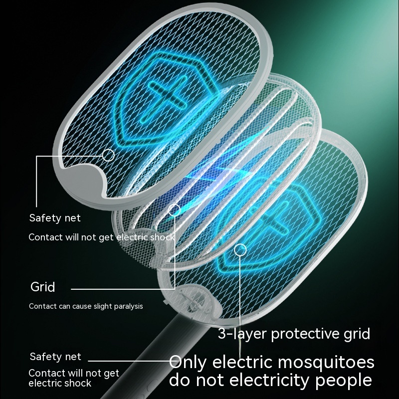 Rechargeable Household Strong Two-in-one Folding Mosquito Swatter - Image 7