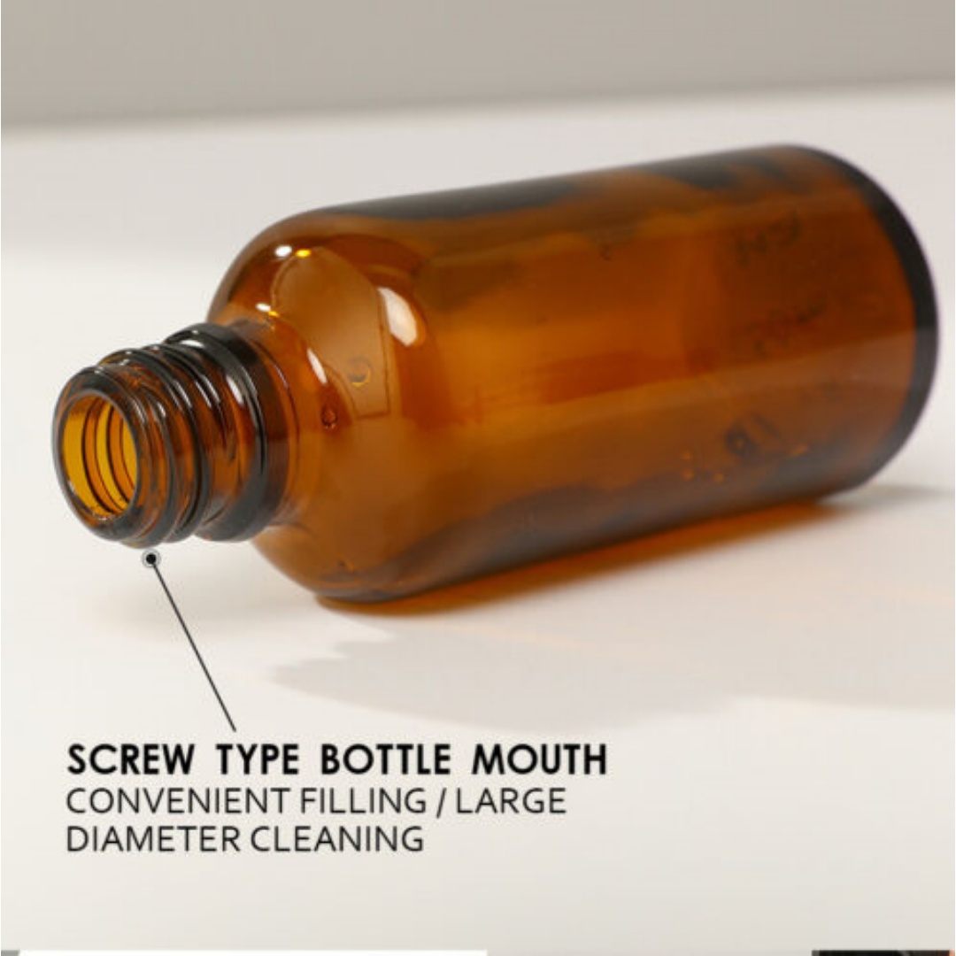 Amber Glass Liquid Dropper Reagent Eye Pipette Essential Oils Bottle AU-BROWN-100ml