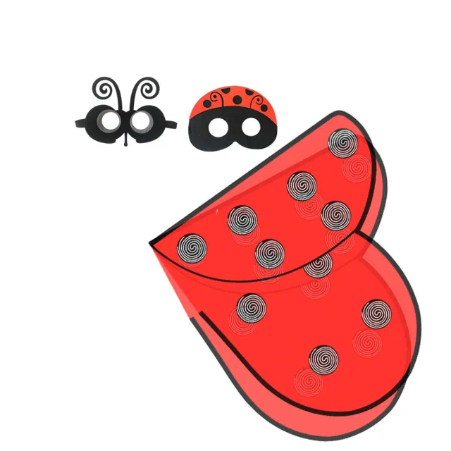 Butterfly Suit Series Cloak And Mask Red Ladybug - Shop at LoveMi