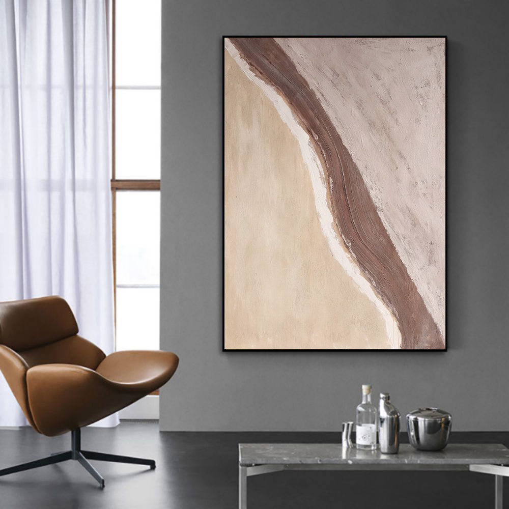 Handmade Oil Painting Canvas Wall Art Decoration Modern Abstract Waves Beaches Pictures Artwork Room Aesthetic For Home Decor Rolled Frameless Unstretched Painting