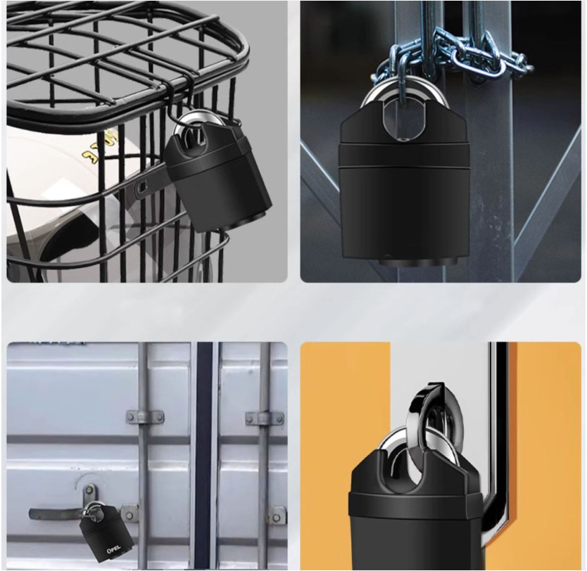 Heavy Duty Stainless Steel Waterproof Alarm Padlock With 3 Keys - Outdoor — image 2