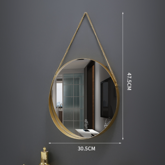 Round Wrought Iron Wall Mirror, picture 4 of 8