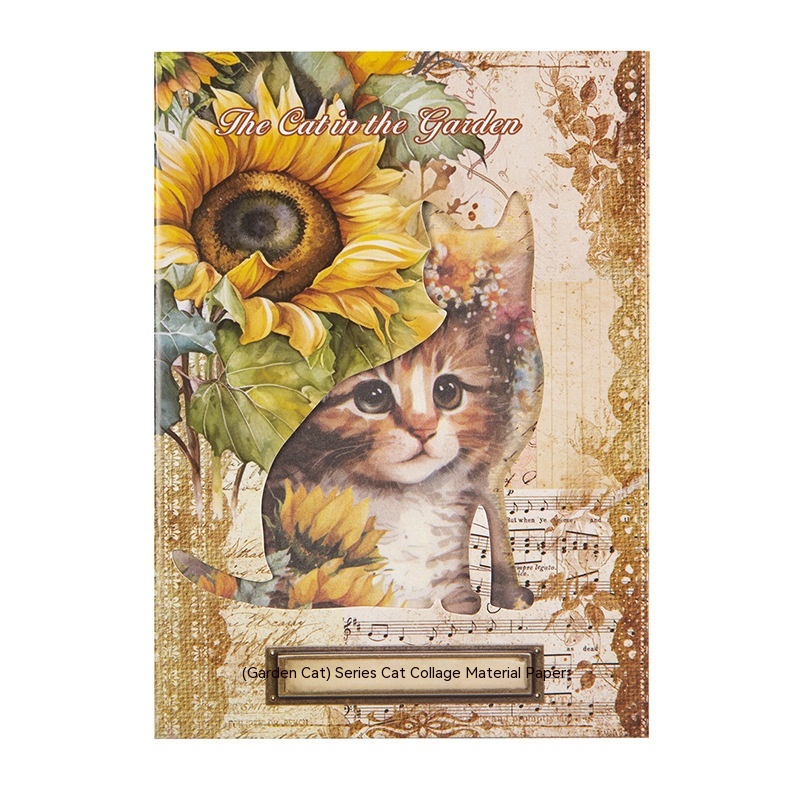 Beautiful Day Material Paper Garden Cat Series Retro Cat - Image 2