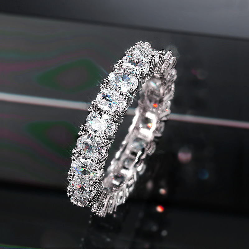 Full Diamond Ring Jewelry Birthday Gift Party Jewelry