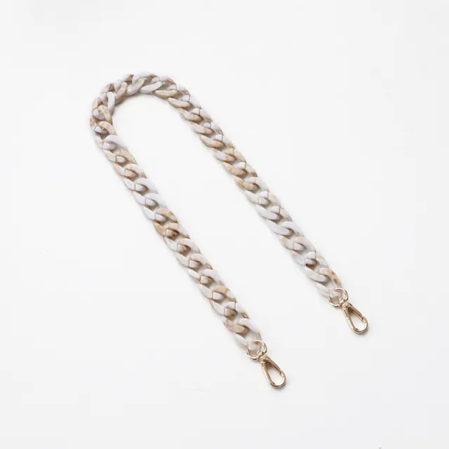 Acrylic Strap Accessories Crossbody Shoulder Bag Chain Beige - Shop at LoveMi