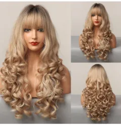 Wig Women's Bangs Wavy Long Curly Hair - 1Picture Colour - View 1