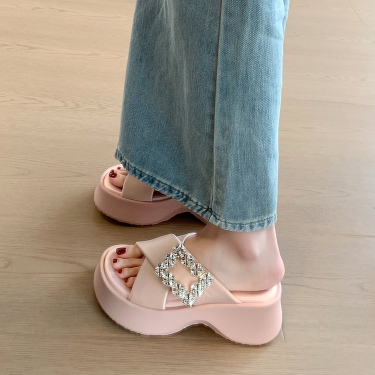 Rhinestone Flat Thong Sandals, picture 2 of 3